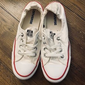 White slip on converse